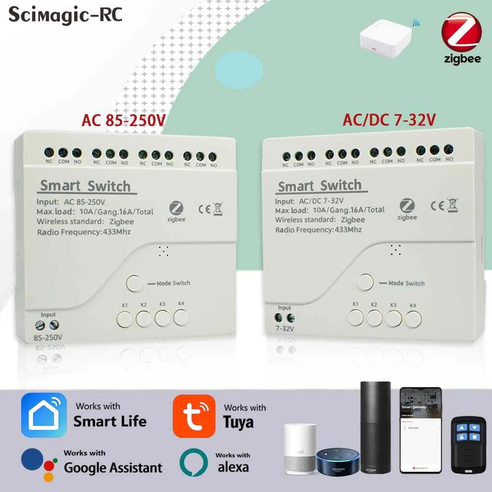 4CH Zigbee Tuya Smart Home Rel - огляд і ціна Smart Relay Tuya