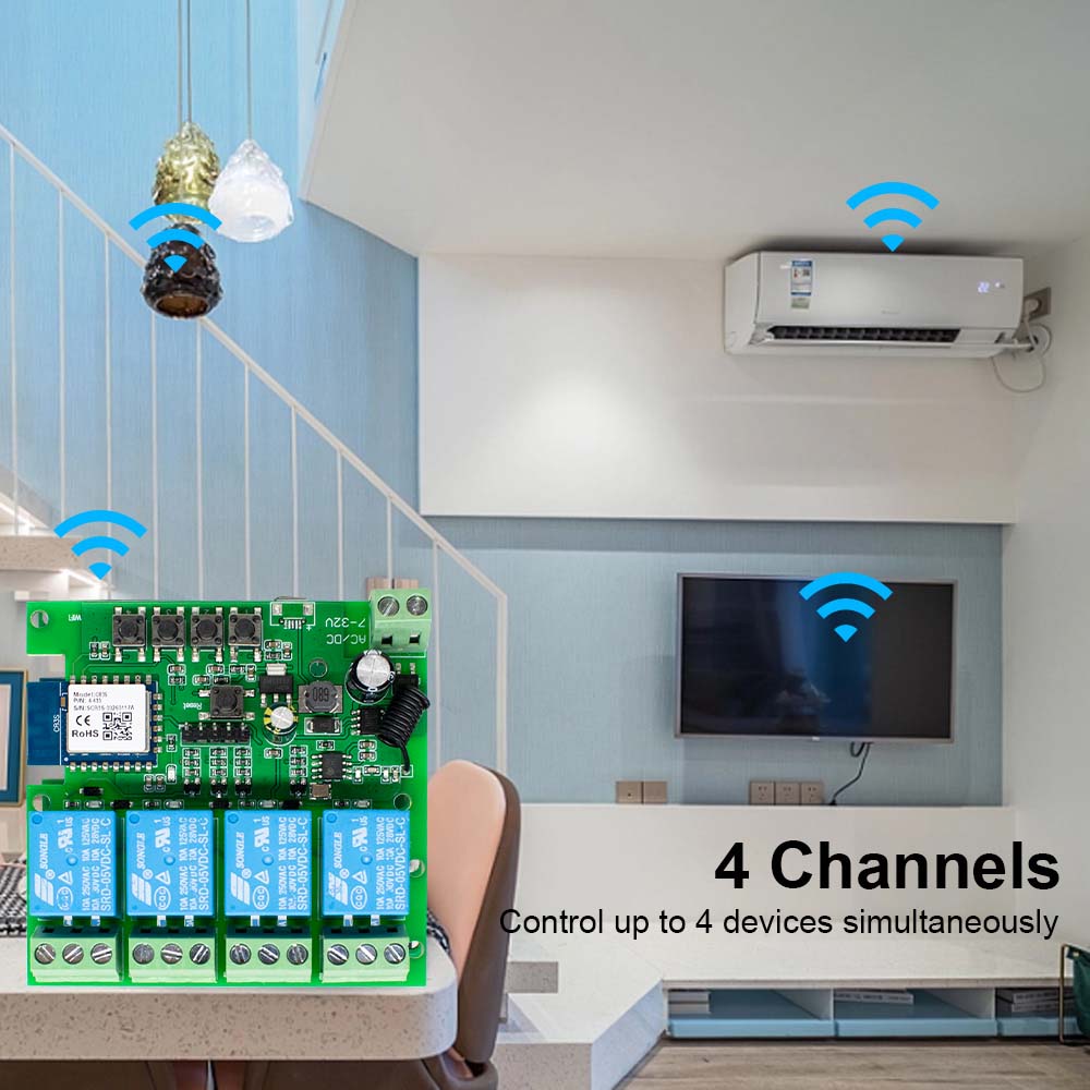 4CH Tuya Wifi Smart Relay 4 Ch - огляд і ціна Tuya 4 Channel